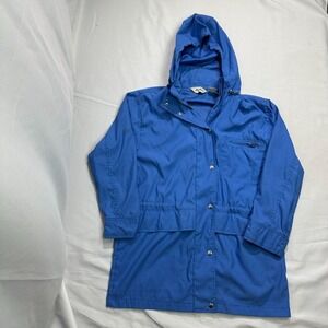 Eddie Bauer Jacket Women S Blue Hooded‎ Parka Coat Vintage